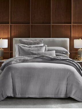 NEW Hotel Collection Linen/Modal Blend 3-Pc. Duvet Cover Set, King
